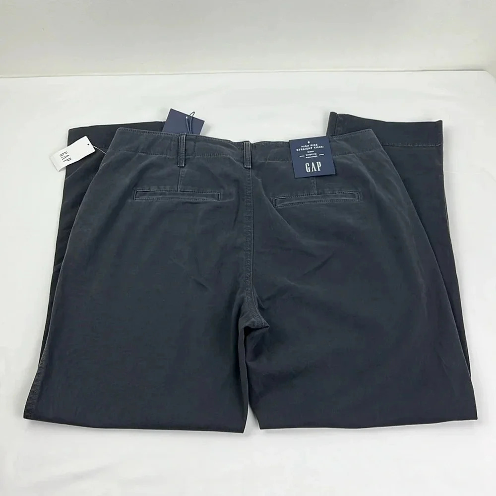 Gap‎ New Women’s 8 High Rise Straight Khaki Ankle Pant - Picture 3 of 10